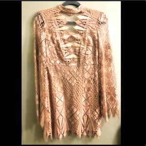 Free People Lace bell sleeves dress